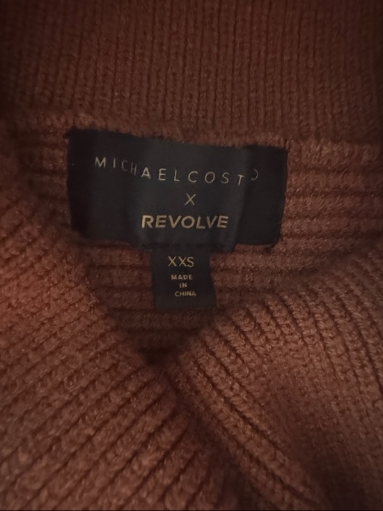 Michael Costello x Revolve Fresia Sweater Caramel Brown XXS - Picture 7 of 9